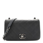Calfskin Diamond Embossed New Chic Flap Blue