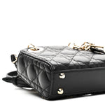 Lambskin Cannage Micro Lady Dior Black