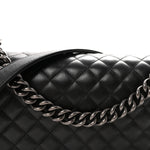 Lambskin Quilted New Medium Boy Flap Black