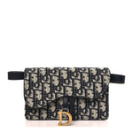 Oblique Saddle Belt Bag Blue