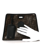 Glazed Fabric Vitello Century FF 1974 Stamp Patch Mini Peekaboo Defender Cover Mogano Panna Black