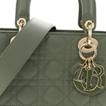 Lambskin Cannage Small My ABCDior Lady Dior Peyote Green