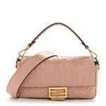 Nappa FF 1974 Embossed Baguette Rosa Bourbon