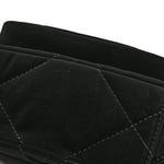 Velvet Effect Nylon Shiny Crumpled Calfskin Mini Quilted Chanel 25 Clutch With Chain Black
