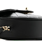 Lambskin Quilted CC In Love Heart Clutch With Chain Black