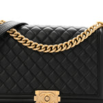 Caviar Quilted New Medium Boy Flap Black