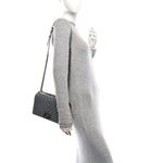 Lambskin Chevron Quilted Medium Boy Flap Grey