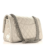 Metallic Lambskin Quilted 2.55 Reissue 225 Flap Silver