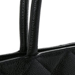 Caviar Quilted Medallion Tote Black