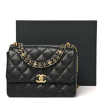 Caviar Quilted Coco First Flap Black