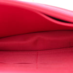 Lambskin Quilted Trendy CC Wallet On Chain WOC Dark Pink