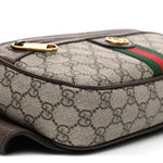 Soft GG Supreme Monogram Medium Ophidia Belt Bag Dark Brown