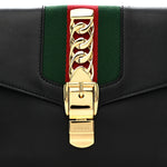 Calfskin Small Sylvie Wristlet Clutch Black