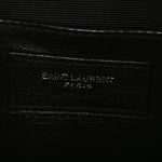 Grain De Poudre Textured Mixed Matelasse Triquilt Small Monogram Satchel Black