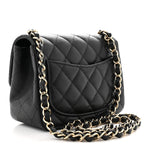 Caviar Quilted Mini Square Flap Black