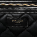 Calfskin Quilted ES Giant Travel Bag Black