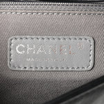Calfskin Crystal Embossed Medium Boy Flap Black