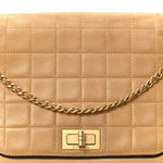 Lambskin Chocolate Bar Accordion Reissue Flap Beige