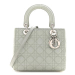 Lambskin Cannage Medium Lady Dior Green