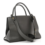 Saffiano Cuir Calfskin Medium Monochrome Top Handle Tote Ardesia