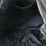 Grained Calfskin Saddle Soft Bag Black