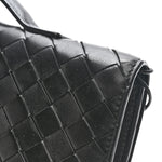 Nappa Intrecciato Long Andiamo Top Handle Clutch Black