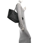 Lambskin Quilted Week End on Mars Tote Black