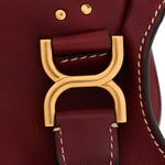 Calfskin Medium Marcie Satchel Stormy Red