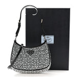 Satin Crystal Cleo Adjustable Strap Shoulder Bag Metal
