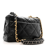 Lambskin Quilted Large Chanel 19 Flap Black