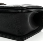 Caviar Quilted Small Boy Flap Black