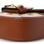 New Canvas Charisma Calfskin Crystal GG Monogram Mini Horsebit 1955 Shoulder Bag Camel Ebony