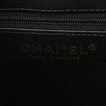 Shiny Aged Calfskin Quilted Nano Kelly Shopper Black