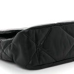 Shiny Goatskin Quilted Large Chanel 19 Flap Black