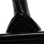 Coated Canvas Calfskin La Greca Signature Tote Bag Black Khaki