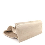 Linen Calfskin Small Rive Gauche Tote Greggio Natural