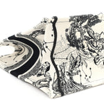 Canvas Zodiac Toile De Jouy Embroidered Medium Book Tote Latte