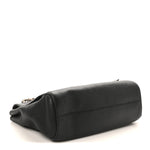 Small Classic Grain Calfskin Medium Lily Black