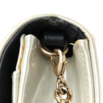 Patent Micro-Cannage Diorama Wallet on Chain Pouch White