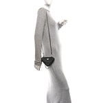 Saffiano Mini Triangle Crossbody Pouch Black