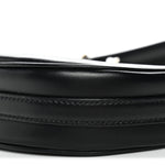 Soft Calfskin Arque Shoulder Bag Black