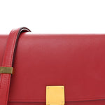 Box Calfskin Medium Classic Box Flap Bag Red