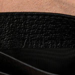 Textured Calfskin Web Ophidia Round Wrist Wallet Black