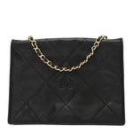 Lambskin Quilted Diamond CC Flap Black