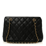 Caviar Quilted Shoulder Bag Black