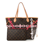 Monogram Bay Neverfull MM Rose Ballerine Poppy