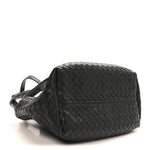 Calfskin Intrecciato Small Pinacoteca Tote Black Fondant