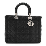 Lambskin Cannage Large Lady Dior Black