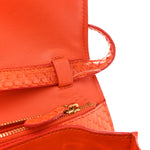 Snakeskin Medium Classic Box Flap Orange