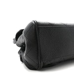 Grained Calfskin Urban Essentials Small Shopping Bag Black